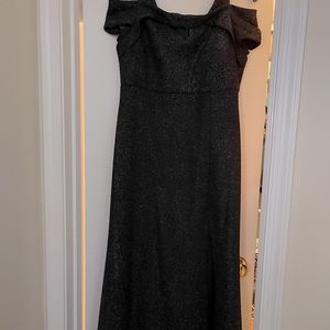 Dark gray sparkle gala dress